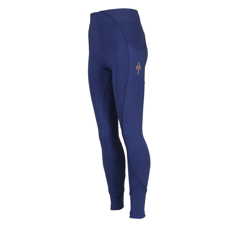 Aubrion Team Riding Tights - Young Rider in Navy-1